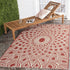 SAFAVIEH Courtyard Collection 2' x 3'7" Red/Beige CY6616 Indoor/Outdoor Waterproof Accent Rug for Patio, Backyard