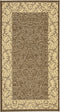 SAFAVIEH Courtyard Collection Accent Rug, 2' x 3'7", Chocolate & Natural, Indoor/Outdoor
