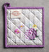 Maison d' Hermine Pot Holders Set of 2, 100% Cotton Heat Resistant Potholders 8" x 8" for BBQ, Cooking, Baking, Pivoine