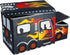 KAP Toy box for boys, Junior size, interactive Light up LED Toy chest, Children's Decorative Racing Truck Storage Bin
