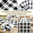 6 Buffalo Check Oversized Napkins, 17x17 Inches, Rustic Farmhouse Decor for Everyday Place Settings and BBQs