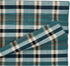 SARO LIFESTYLE Kalama Collection Plaid Woven Table Runner, 14" x 72", Turquoise Water Hyacinth
