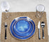 Prepara 12 Piece Melamine Dinnerware Set in Blue Ceramic