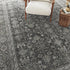 Black Grey Entryway Rug 2x3, Vintage Indoor Kitchen Washable Door Mat, Tribal Distressed Accent Throw Rug