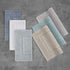 Jean Pierre Stonewash Racetrack Bath Rug - Cotton, Premium Bathroom Decor, Machine Washable, 21" x 34"