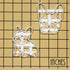 Set of 2 French Bulldog Cookie Cutters, Body & Face Designs, 2 Pieces by Bakerlogy