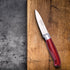 Hampton Forge Red Rorik Paring Knife, 3.5" with Clear Blade Guard, 0.25 LB