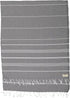 Bersuse Towels Anatolia XL Beach Blanket Throw Blanket, 100% Cotton, 61x82 Inches, Anthracite