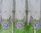 Today's Curtain Verona Reverse Embroidery Tier - 36", White/Blue, 60" W x 36" L