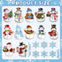 Christmas Reflective Car Magnets Decoration 18Pcs, Magnetic Xmas Snowman Snowflake Car Decoration Refrigerator Magnetic Stickers, Holiday Garage Magnet Decal for Christmas Decor (Snowman)