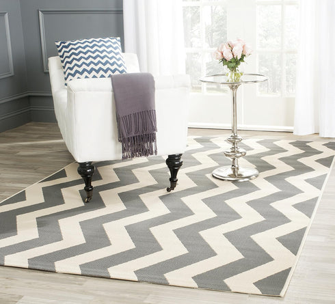 SAFAVIEH Courtyard Collection Accent Rug - 2' x 3'7", Grey & Beige, Non-Shedding & Easy Care, Indoor/Outdoor & Washable-Ideal for Patio, Backyard, Mudroom (CY6245-246) by Safavieh
