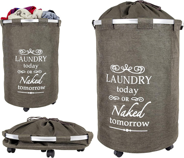 dbest products Bigger Laundry Trolley 360 Rolling Hamper Basket on wheels Bag