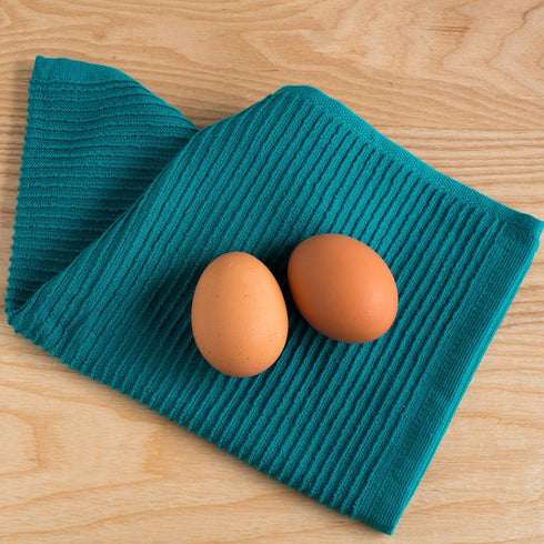 Now Designs Ripple Kitchen Dishcloth, Set of 4 in Peacock Green