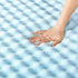 Best Price Mattress 2 Inch Egg Crate Memory Foam, Cooling Gel Infusion Twin Mattress Topper, Blue