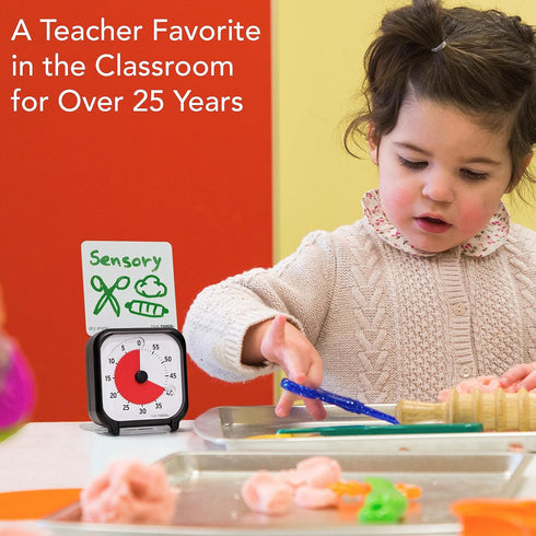 Time Timer 3 inch Visual Timer — 60 Minute Kids Desk Countdown Clock with Dry Erase Activity Card, for Classroom and