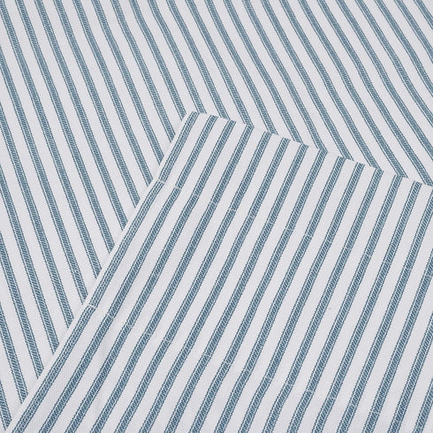 Ellis Curtain Plaza Stripe Tailored Valance - 58" x 15", Blue