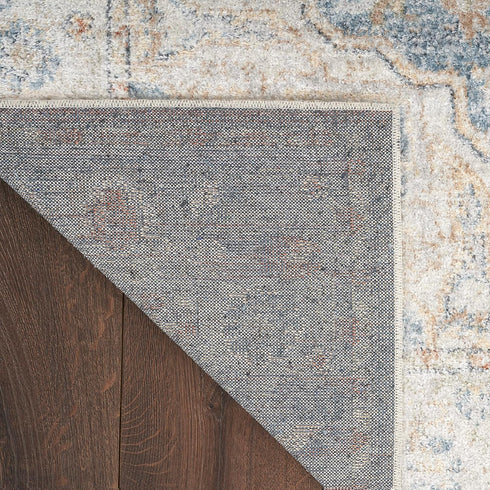 Nourison Astra Machine Washable Area Rug 2'2" x 4', Traditional Denim Multi, Easy Cleaning Non Shedding