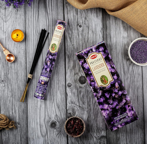 HEM Lavender Incense Sticks, Pack of 120, Natural Relaxing Aromatherapy Gift Set