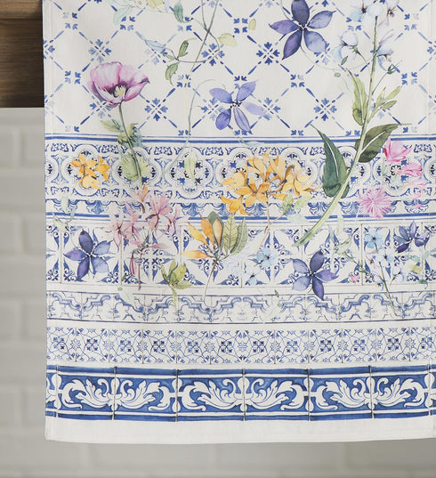Maison d' Hermine 100% Cotton Table Runner, 108 inches Long, Double Layer Decorative for Home Kitchen Dining (Faience,