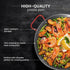 Machika Skillet Pan, Carbon Steel Paella Pan for Cooking, Perfect for Outdoors, Camping, 10 Servings, 17 In