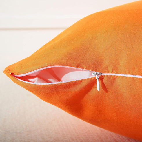 EVOLIVE Ultra Soft Microfiber Body Pillow Cover 21"x54" with Hidden Zipper Closure - Orange Pillowcase
