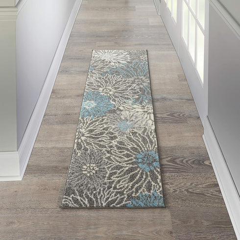 Nourison Home Passion Charcoal Blue 1'10" x 6' Area Rug - Easy