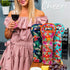 Made Easy Kit Insulated Wine Tote - Neoprene Wine Carrier Bag with Magnetic Handle Clasp, Set of 3 (Floral Patterns)