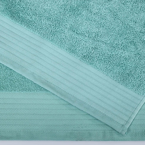 Superior Turkish Cotton Jacquard Solid 12-Piece Washcloth/Face Towel Set, Quick Dry Decorative Towels for Home