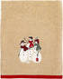 Avanti Linens Bath Towel - Soft & Absorbent, Embroidered Christmas Decorations, Snowmen Gathering Collection