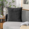Home Brilliant 26x26 Pillow Cover, Decorative Supersoft Euro Sham Faux Fur Pillow Covers for Couch, Dark Grey