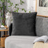 Home Brilliant 26x26 Pillow Cover, Decorative Supersoft Euro Sham Faux Fur Pillow Covers for Couch, Dark Grey