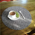 Topotdor Round Placemats, Heat-Resistant Stain Resistant Anti-Skid Washable Polypropylene, Set of 4