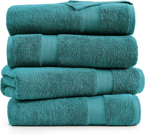 4 Pack Set (28"x54") 100% Set LANE LINEN Premium Bath Towels - Ring Spun Cotton, Large Cotton Towels for Bathroom