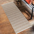 The Beer Valley Hand Woven Geometric Runner Rug 2'x6', Beige Non-Slip Long Carpet for Hallway