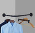 AddGrace Industrial Pipe Garment Rack Iron Wall Mounted Right Angle Corner Clothing
