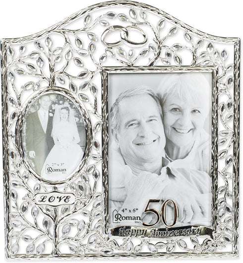 Roman Giftware Inc. Caroline Collection, 50TH Anniversary Frame, 9.25" H, Religious & Inspirational (8x1x9)