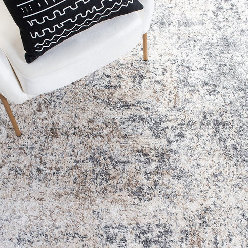2' 4', (ASN705A) SAFAVIEH Aston Collection Accent Rug - x Ivory & Grey, Modern Abstract Design, Non-Shedding & Easy