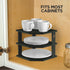 Countertop Bambuesi Plate Organizer for Cabinet - Corner Cabinet Organizer and Kitchen Cabinet Organizer Shelf, Kitchen