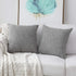 Kevin Textile Decorative Throw Pillow Covers, Set of 2, 20 x 20 inches, Grey, Modern Farmhouse