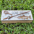 Tumbler Home Gone Fishing Wood Box - Rustic Keepsake Box for Coins, Keys, Wallet - Gift for Fisherman, Dad, Son, Grandpa