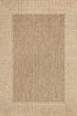 nuLOOM 2' x 3' Outdoor Area Rug, Casual Striped Border Design, Stain Resistant for Patio, Light Brown