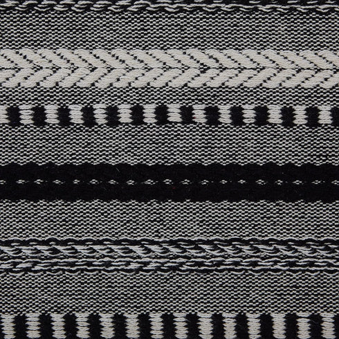 15x72 (15x77, DII Farmhouse Braided Stripe Table Runner Collection, Fringe Included), Black