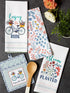 DII Kitchen Gift Set, Pot Holder & 3 Dish Towels, Enjoy The Ride, 4 Piece Collection