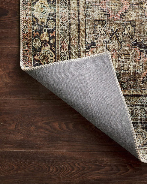 Loloi Layla Collection Accent Rug - Olive/Charcoal 2'-3" x 3'-9", Soft, Durable, Vintage Inspired