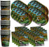 Reptile Lizard Snake Birthday Party Supplies Set, Plates, Napkins, Cups Tableware Kit for 16