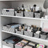 NEATERIZE Closet Organization and Storage Baskets, Set of 9 for Bathroom, Laundry, Baby Nursery, Dark Grey
