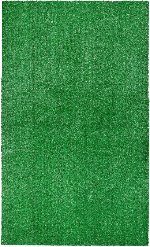 Garland Rug Large Indoor/Outdoor Area Rug 3 ft. x 5 ft., Green Artificial Grass