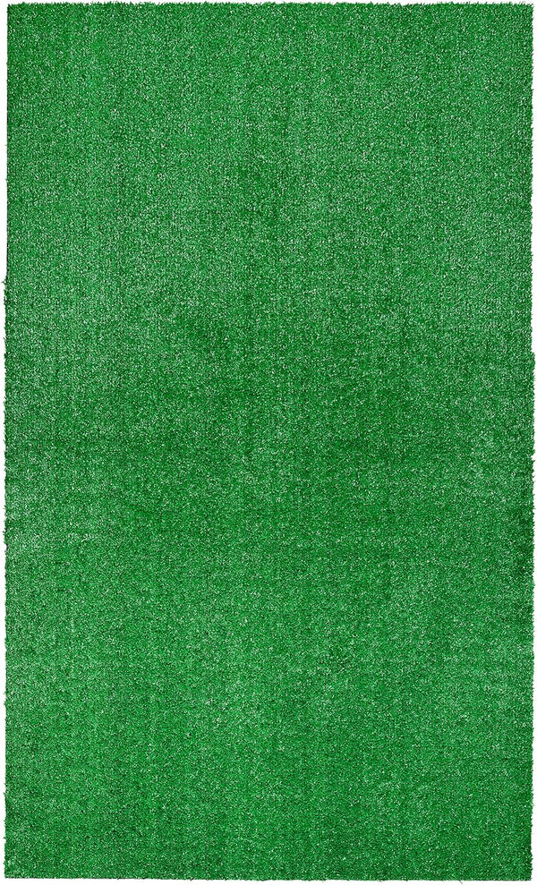 Garland Rug Large Indoor/Outdoor Area Rug 3 ft. x 5 ft., Green Artificial Grass