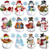 Christmas Reflective Car Magnets, 18Pcs Magnetic Snowman Snowflake Decoration for Holiday Decor