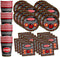Warning Sign 50th Birthday Party Supplies Set, Plates Napkins Cups Tableware Kit for 16